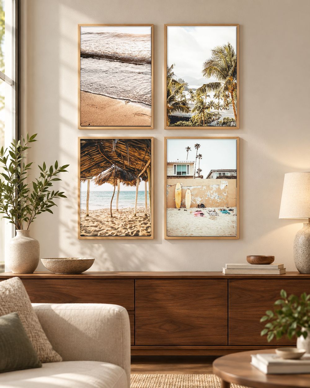 Set de 4 cuadros decorativos que combinan