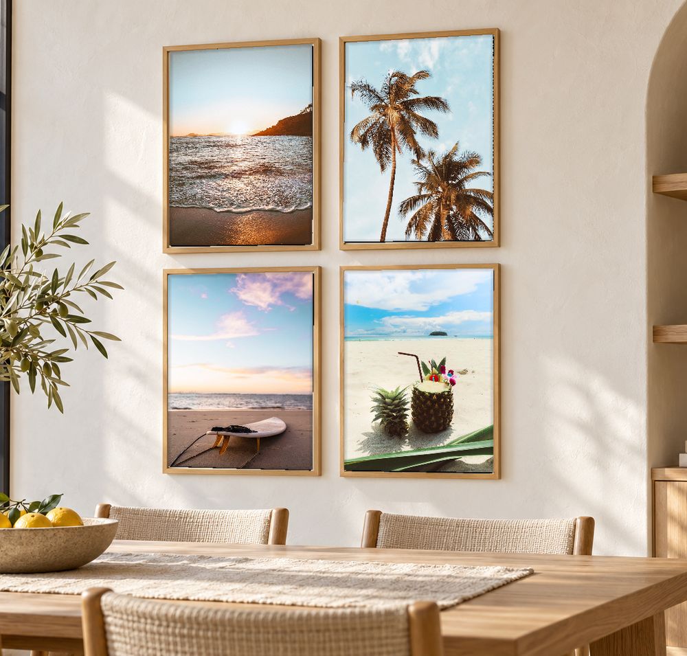 Set de 4 cuadros decorativos que combinan