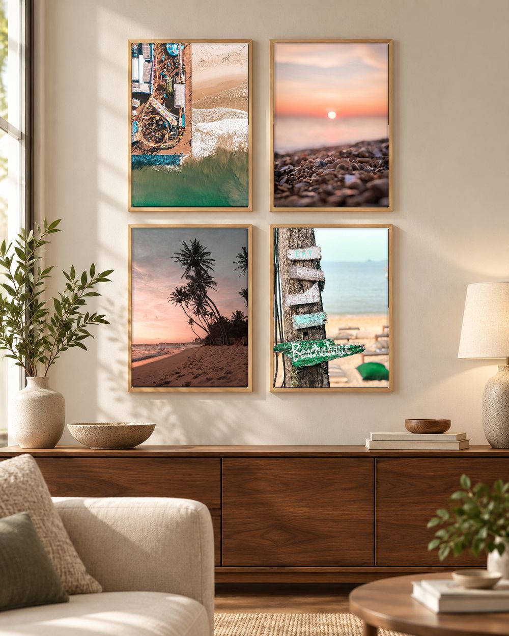 Set de 4 cuadros decorativos que combinan
