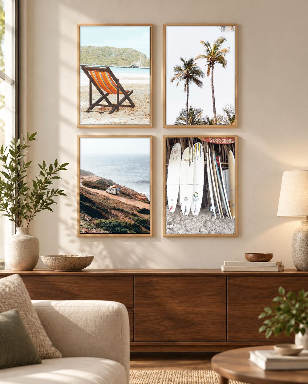 Set de 4 cuadros decorativos que combinan