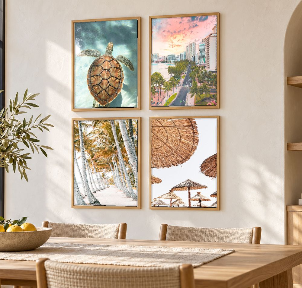 Set de 4 cuadros decorativos que combinan