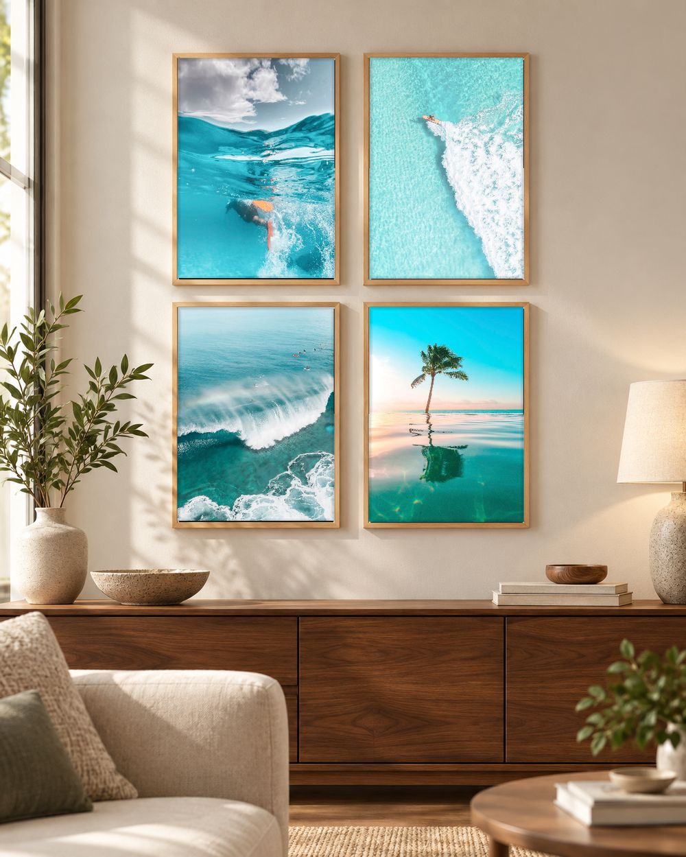 Set de 4 cuadros decorativos que combinan