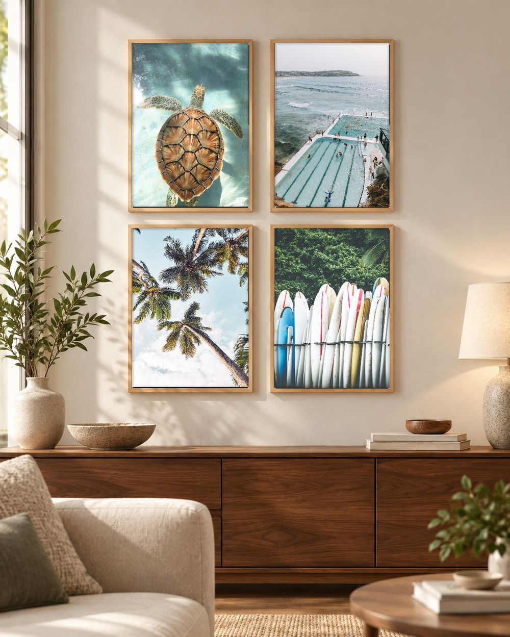 Set de 4 cuadros decorativos que combinan