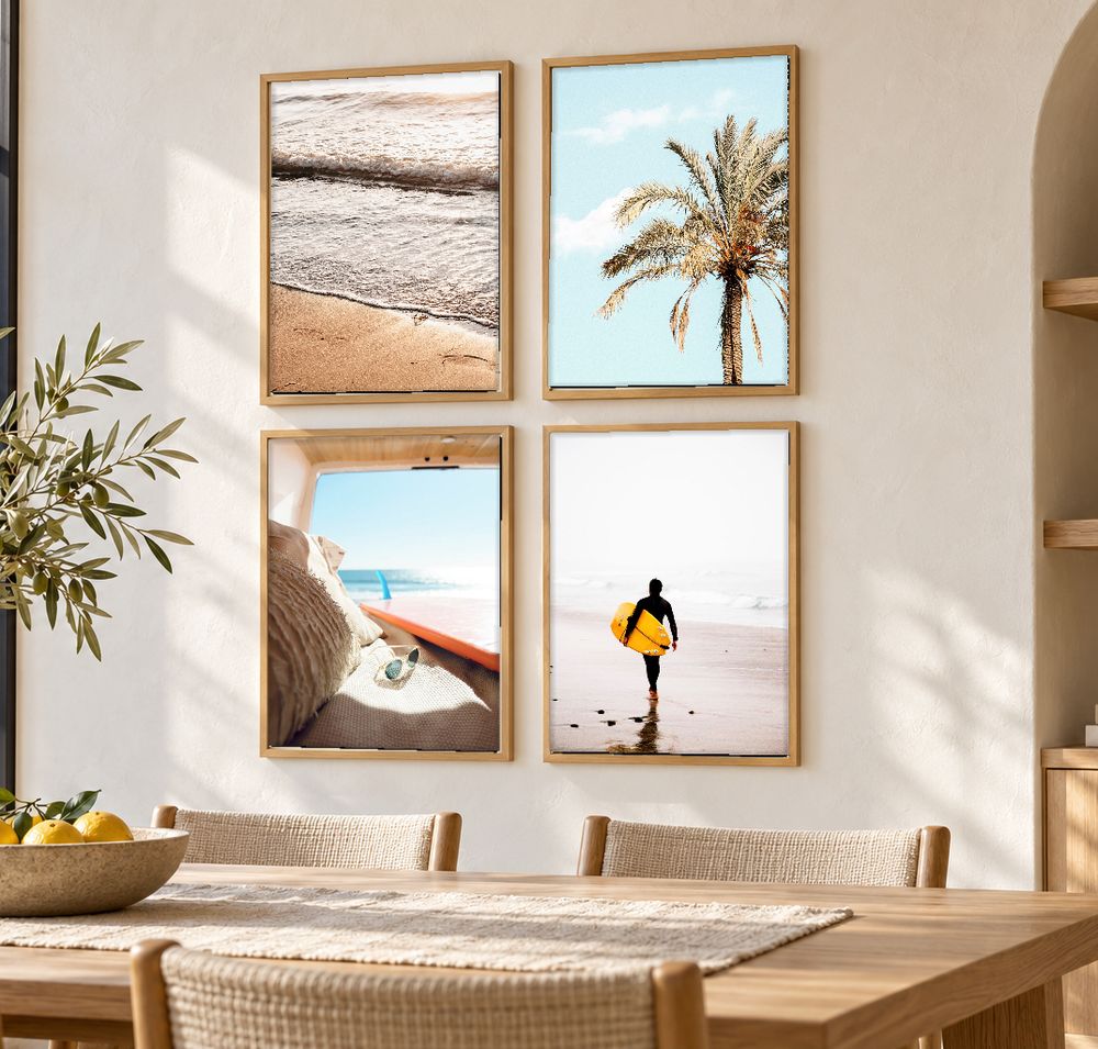 Set de 4 cuadros decorativos que combinan