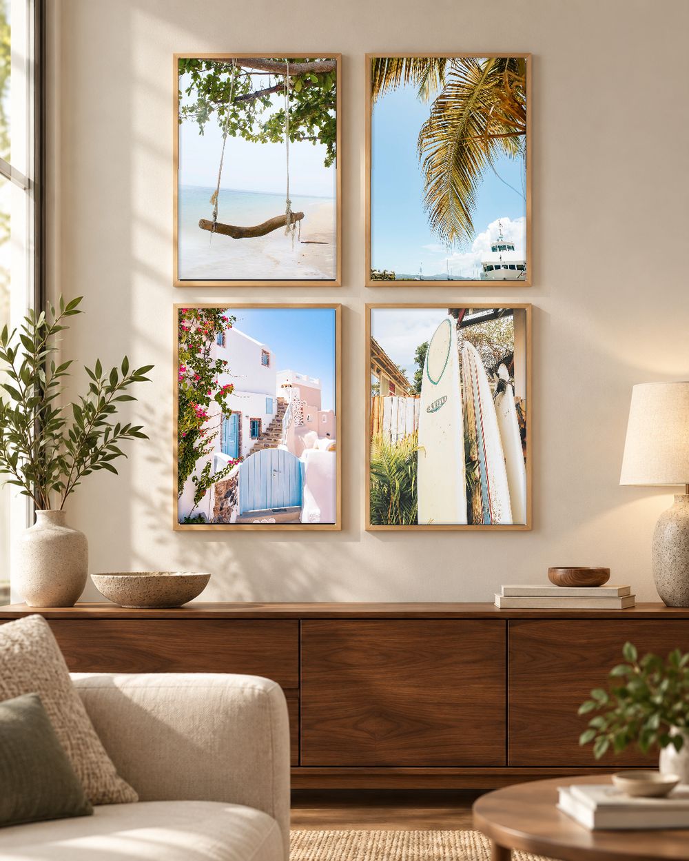 Set de 4 cuadros decorativos que combinan