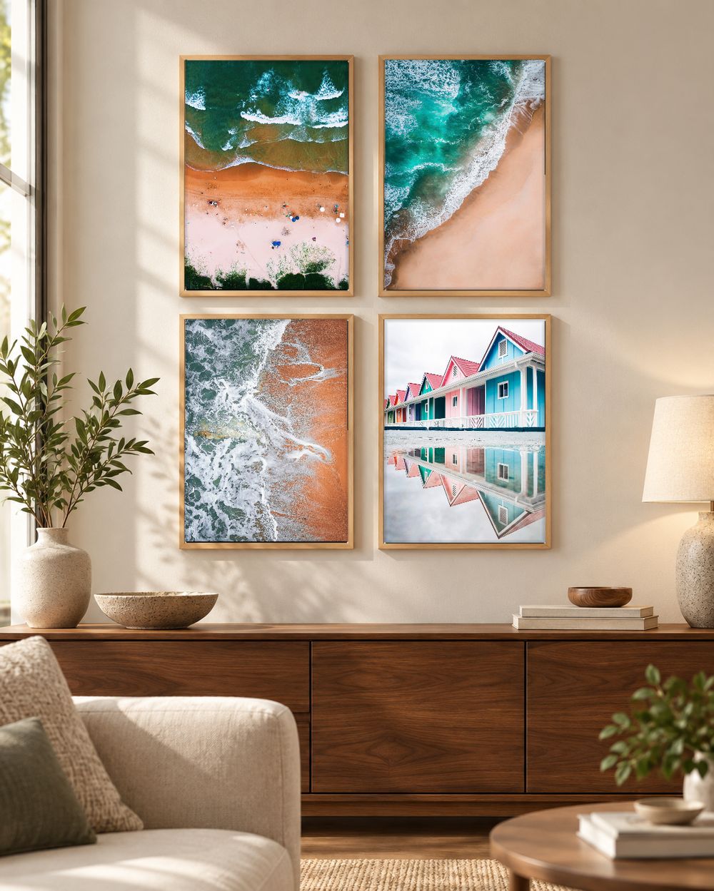Set de 4 cuadros decorativos que combinan