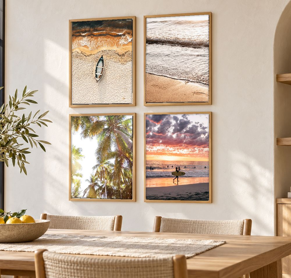Set de 4 cuadros decorativos que combinan