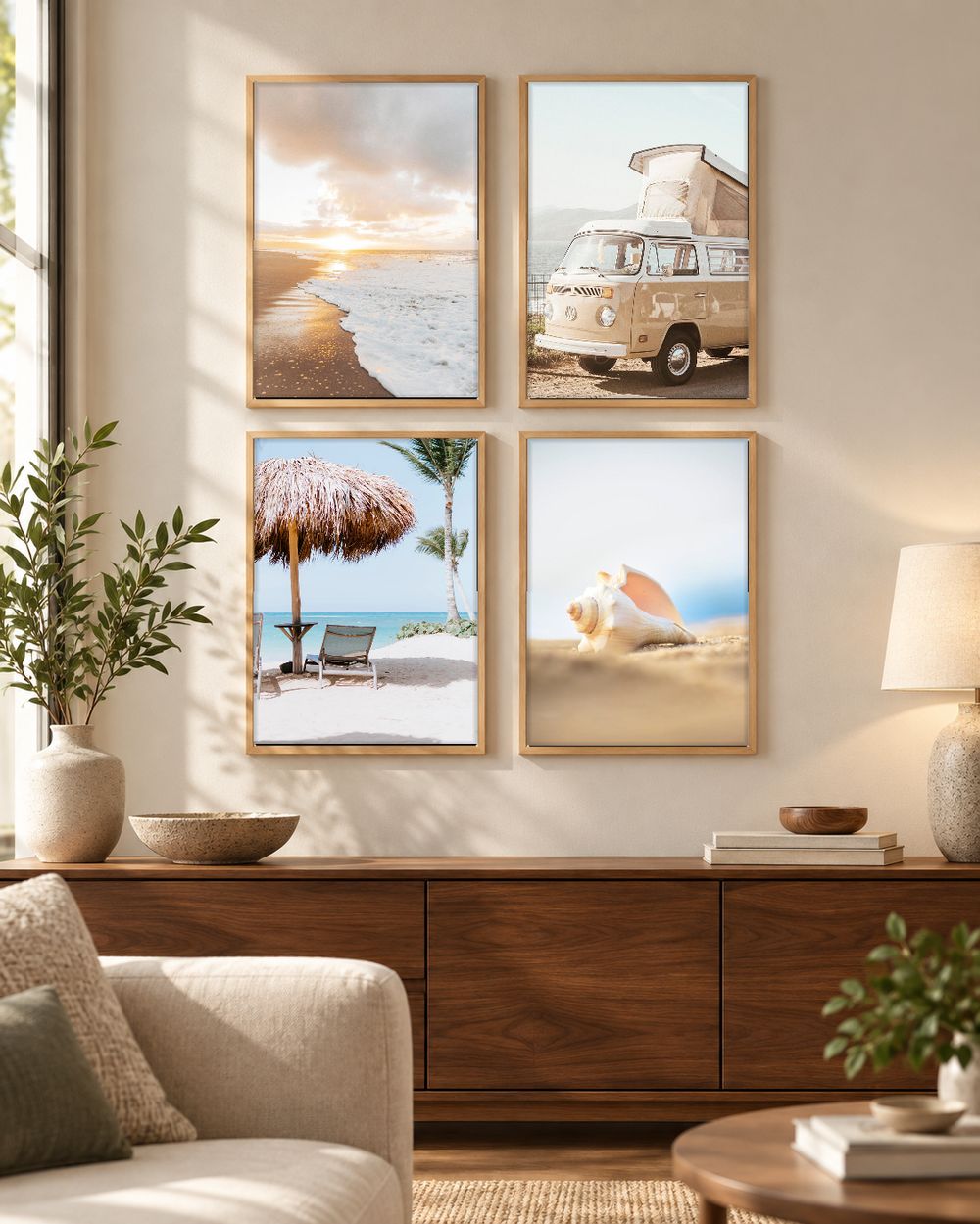 Set de 4 cuadros decorativos que combinan