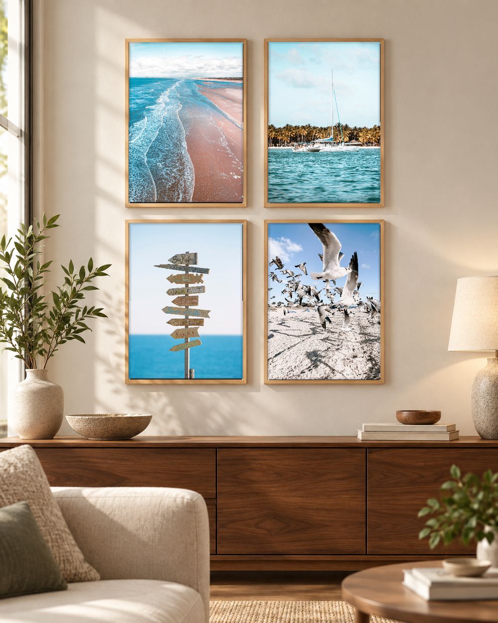 Set de 4 cuadros decorativos que combinan