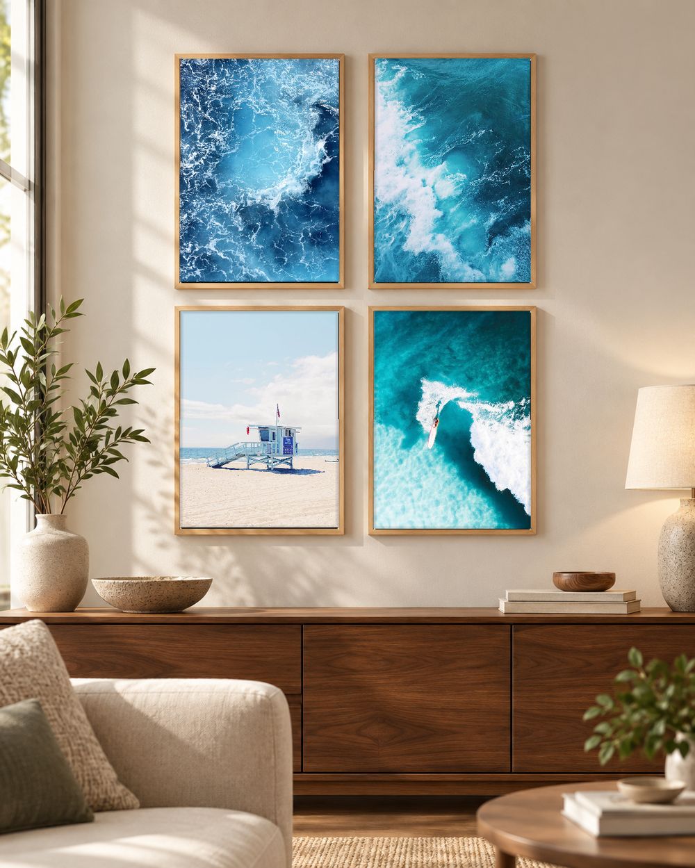 Set de 4 cuadros decorativos que combinan