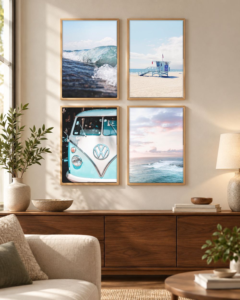 Set de 4 cuadros decorativos que combinan