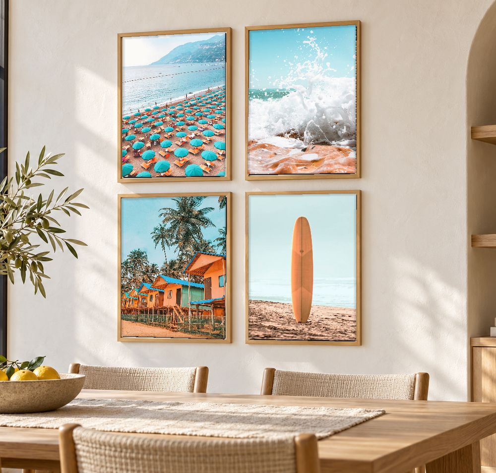 Set de 4 cuadros decorativos que combinan