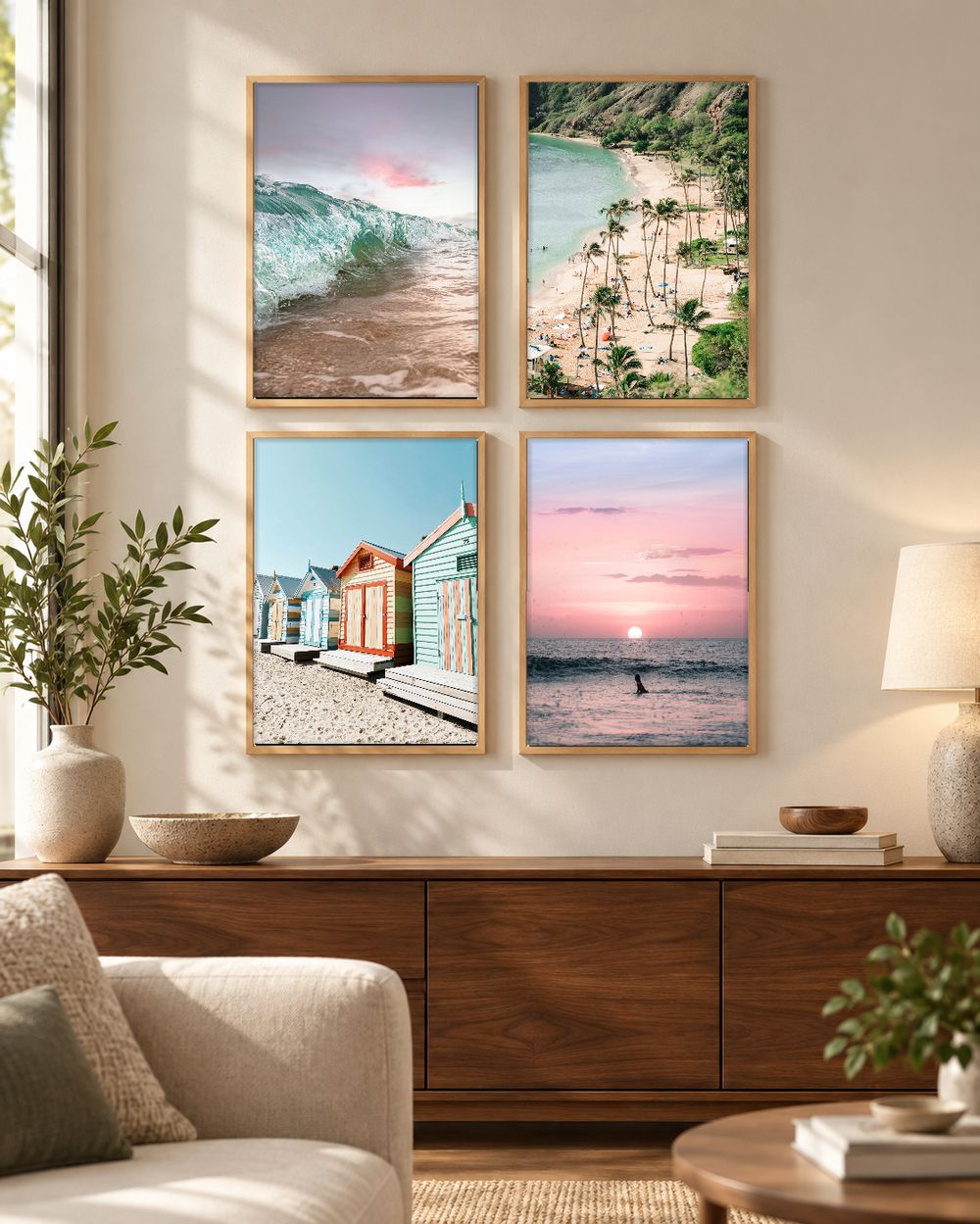 Set de 4 cuadros decorativos que combinan