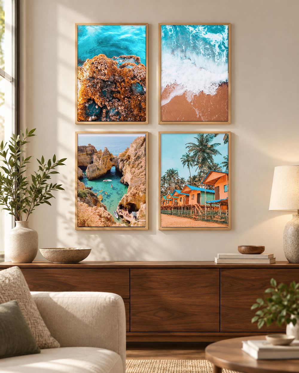 Set de 4 cuadros decorativos que combinan