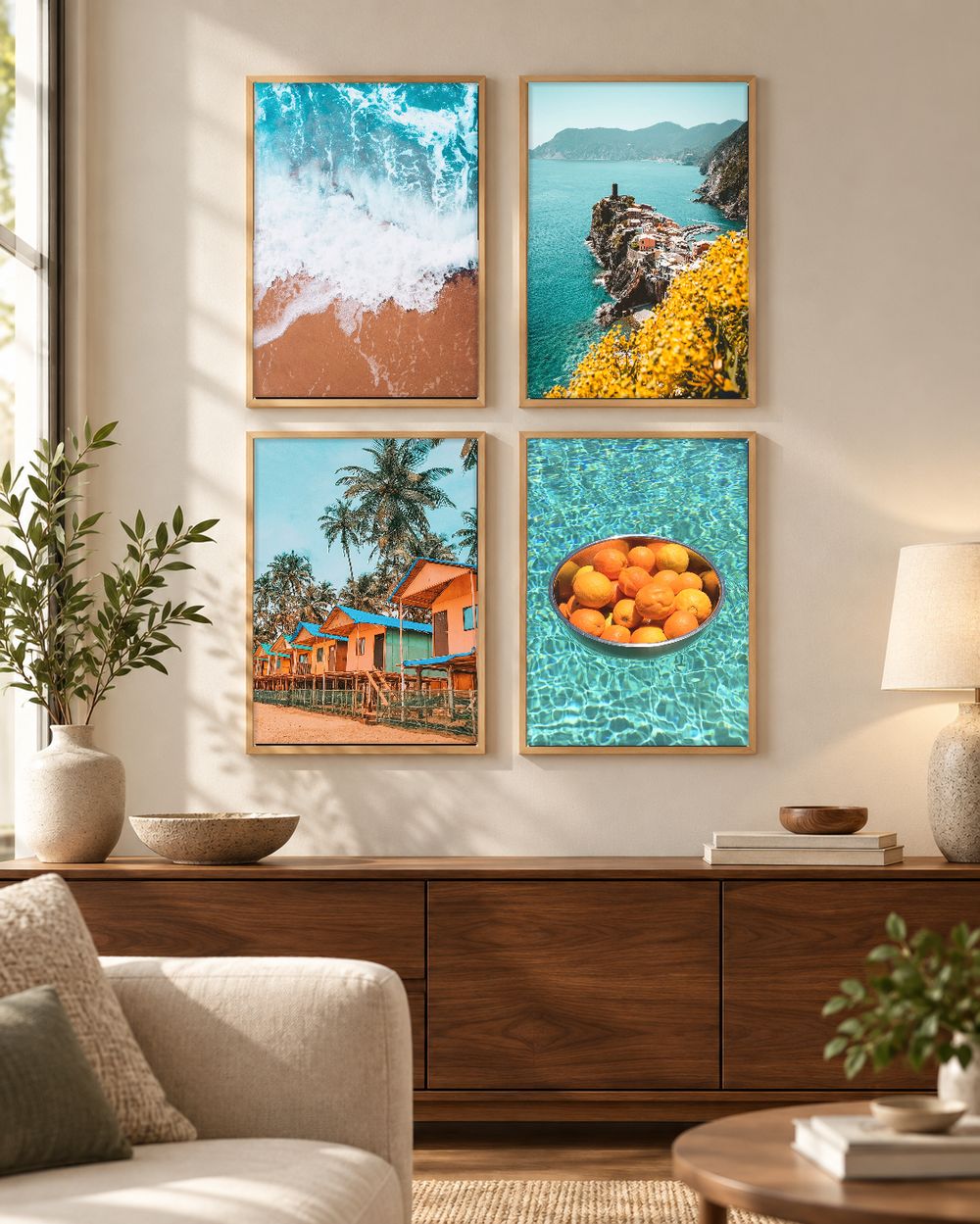 Set de 4 cuadros decorativos que combinan