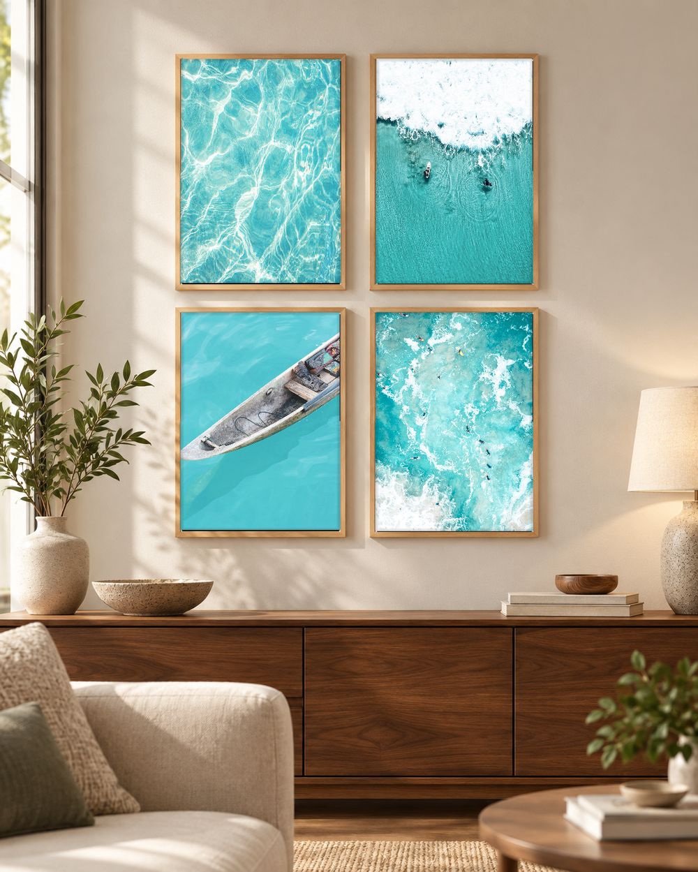 Set de 4 cuadros decorativos que combinan