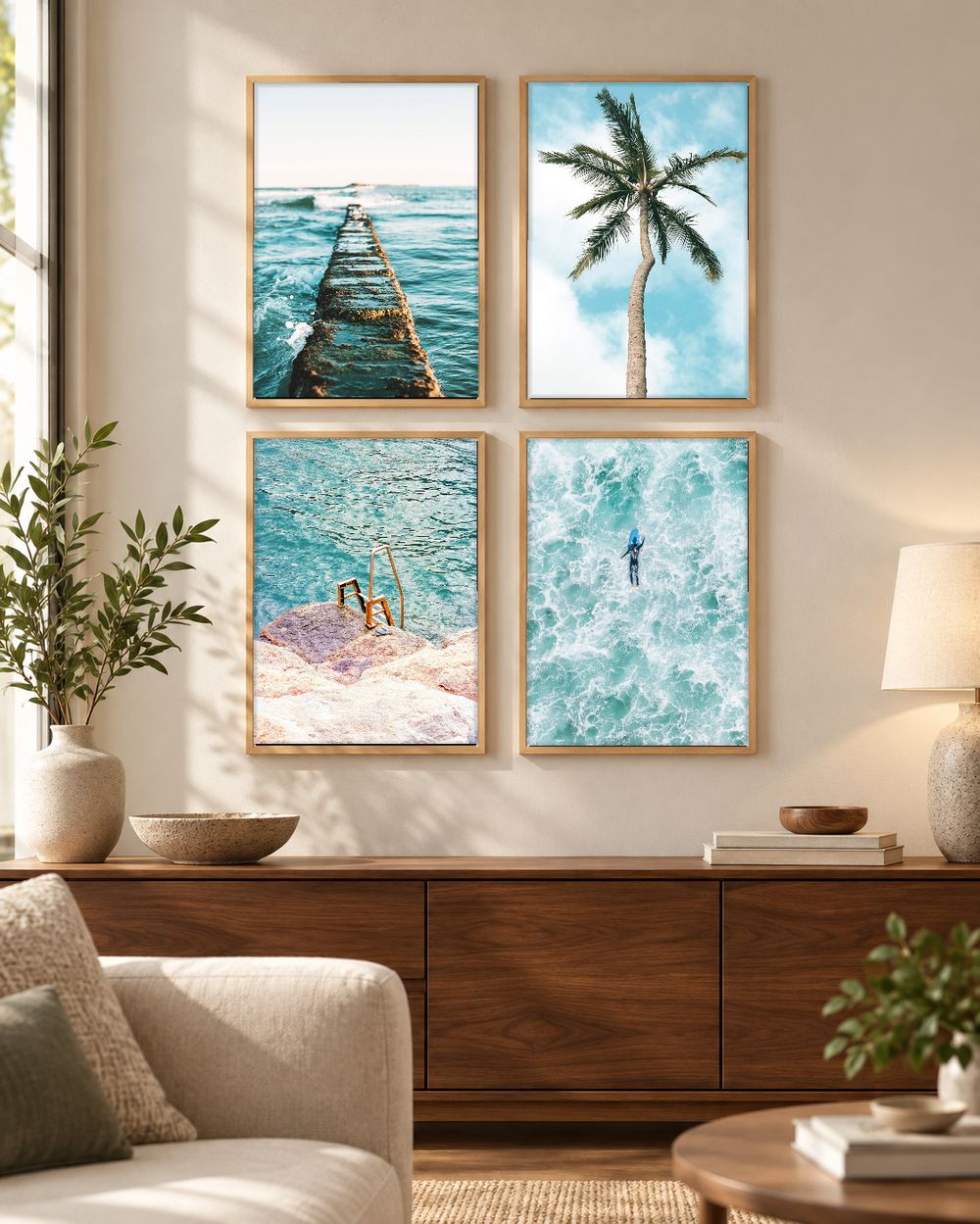 Set de 4 cuadros decorativos que combinan