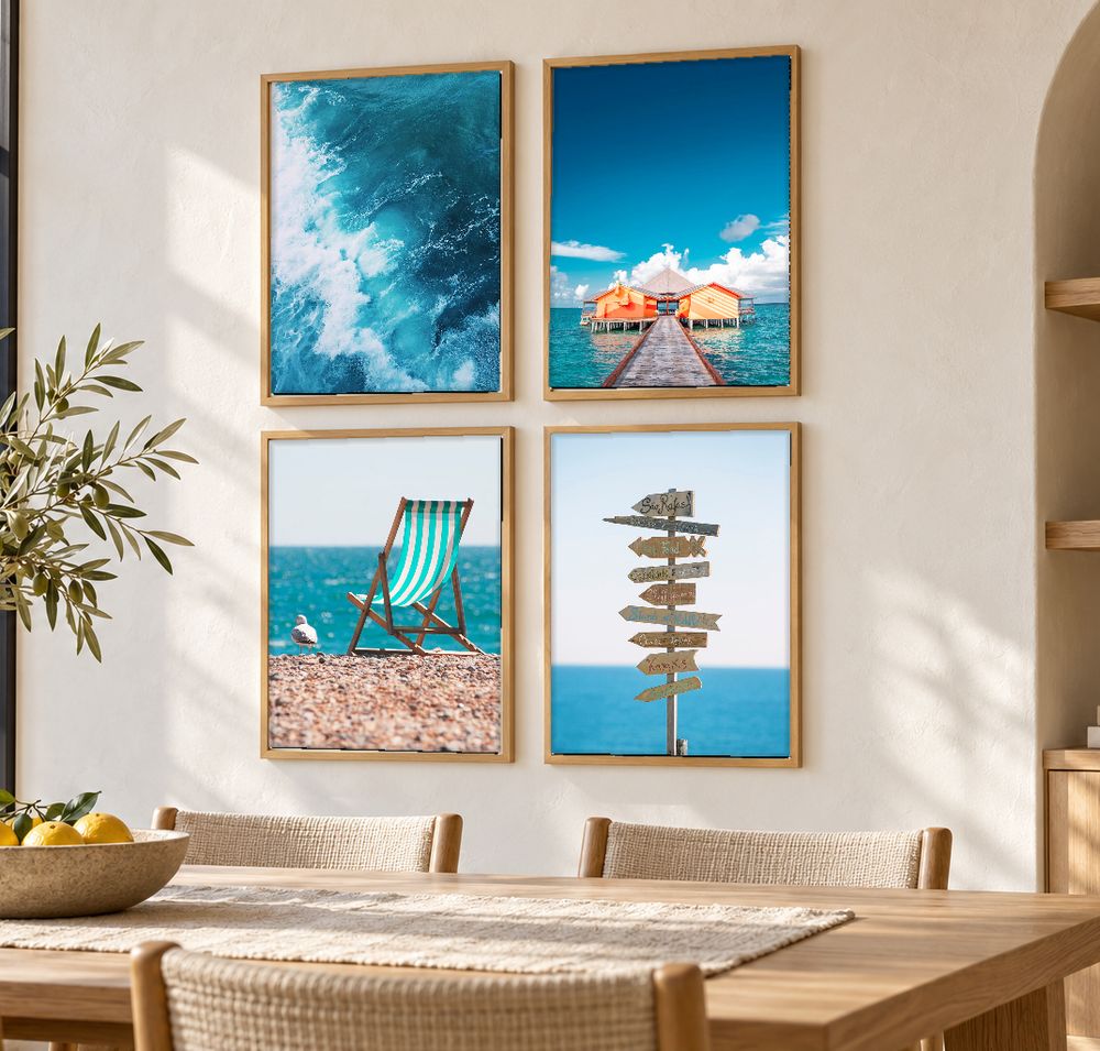 Set de 4 cuadros decorativos que combinan