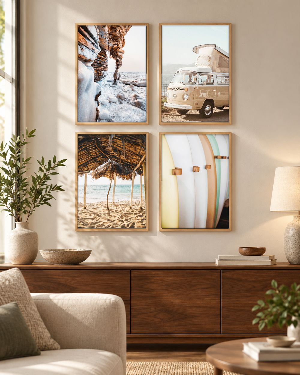 Set de 4 cuadros decorativos que combinan