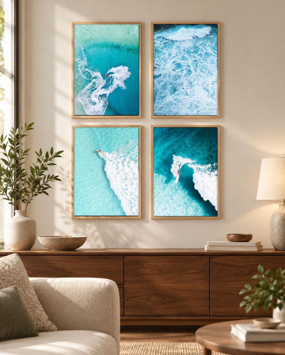 Set de 4 cuadros decorativos que combinan