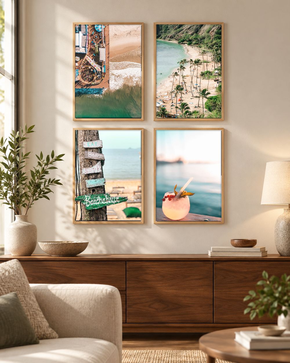Set de 4 cuadros decorativos que combinan
