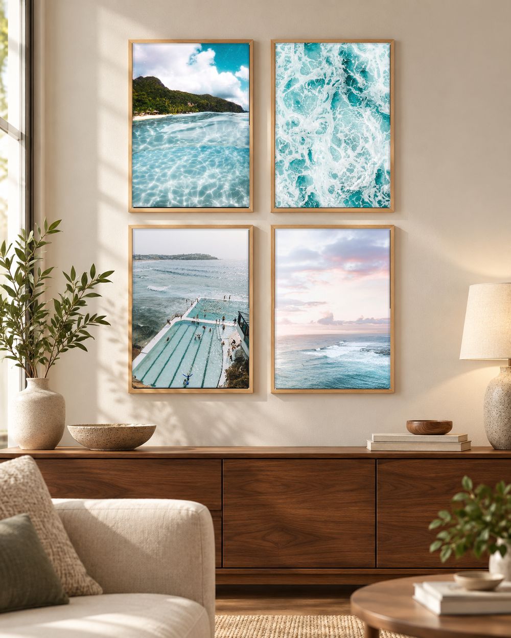 Set de 4 cuadros decorativos que combinan