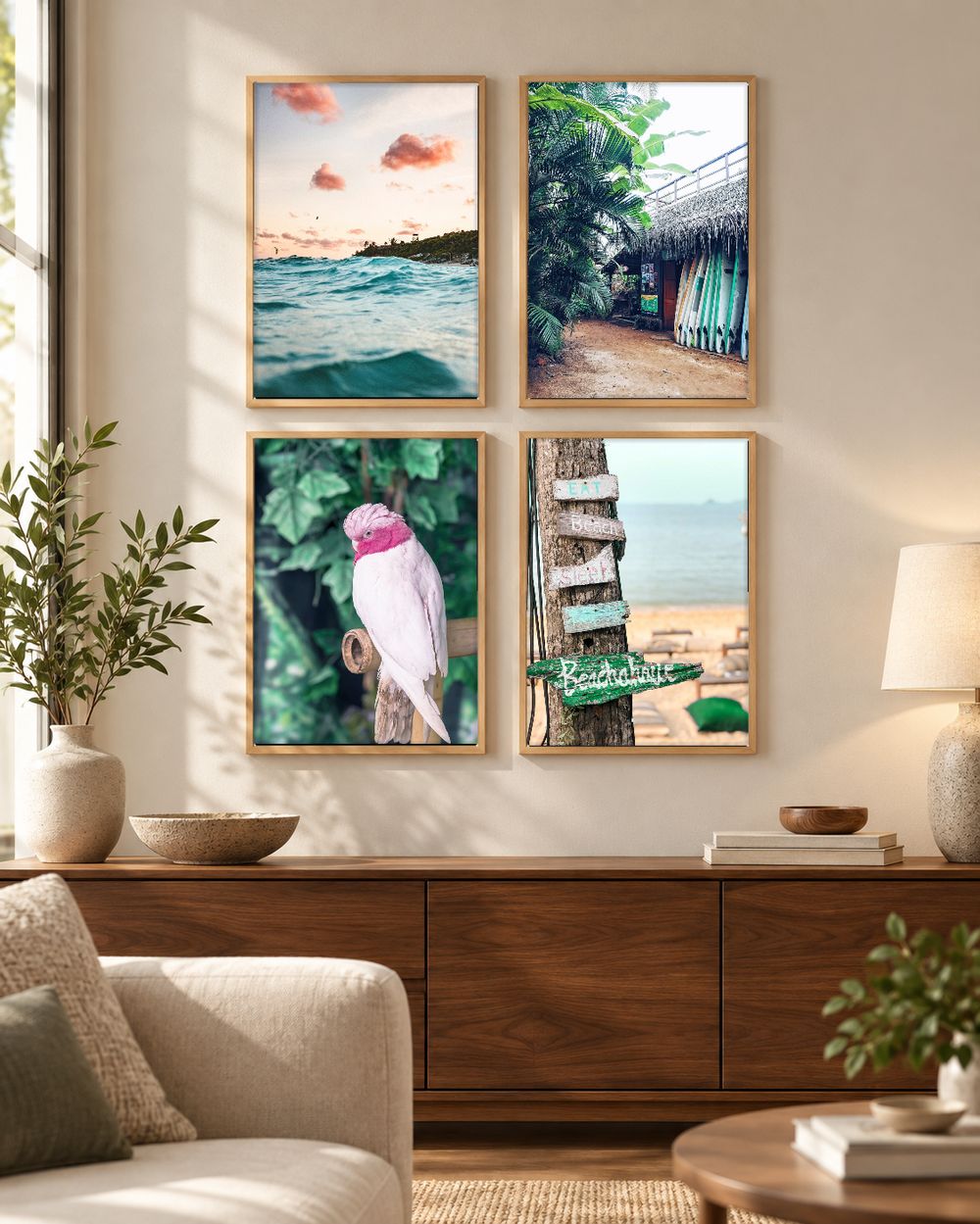 Set de 4 cuadros decorativos que combinan