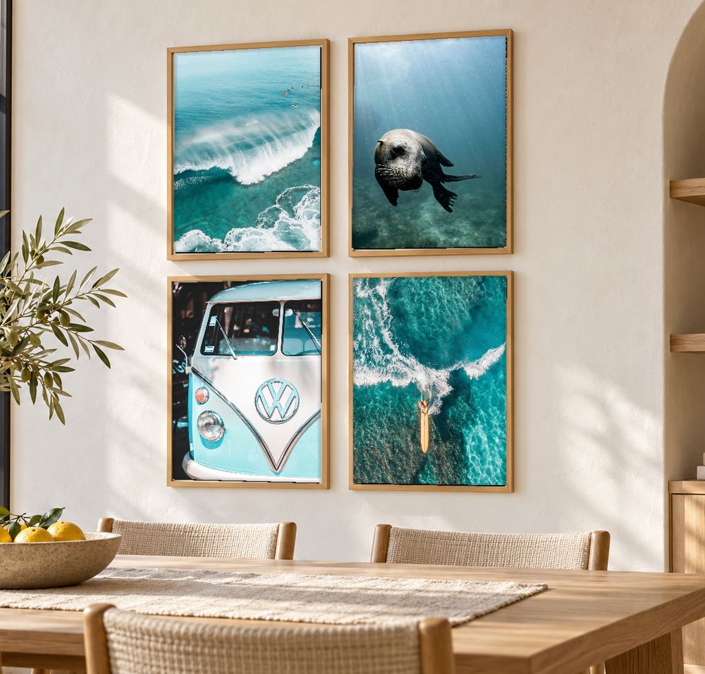 Set de 4 cuadros decorativos que combinan