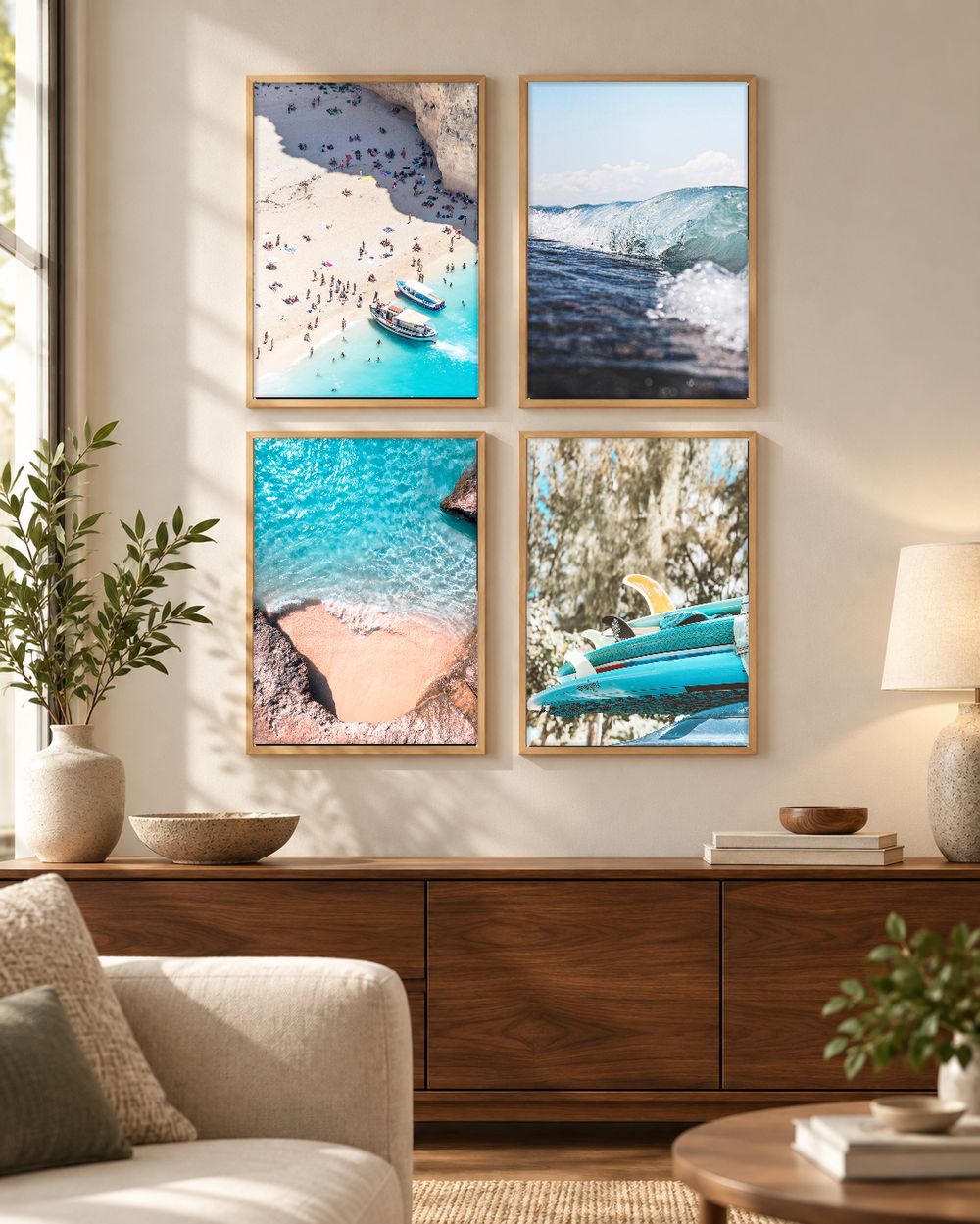 Set de 4 cuadros decorativos que combinan