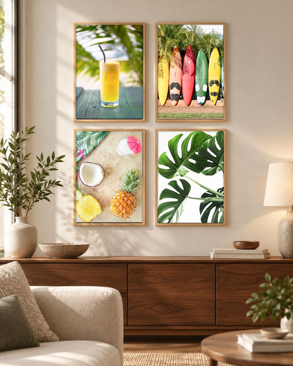 Set de 4 cuadros decorativos que combinan