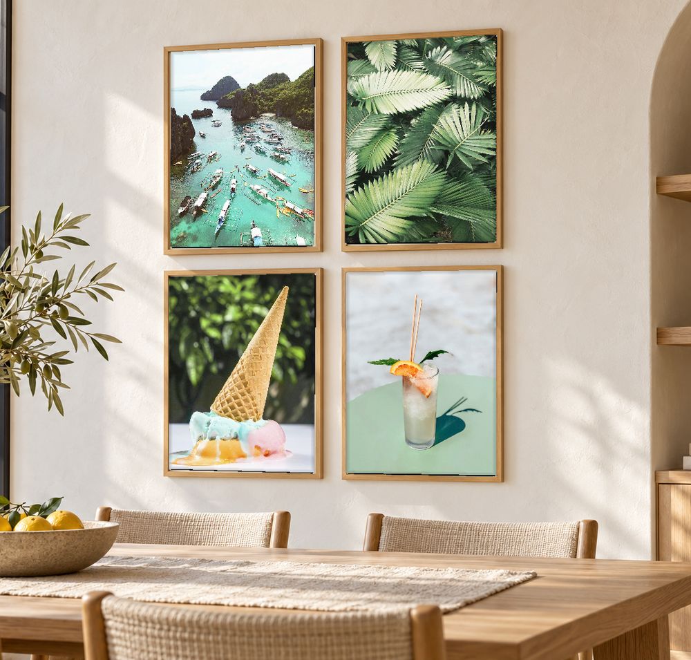 Set de 4 cuadros decorativos que combinan