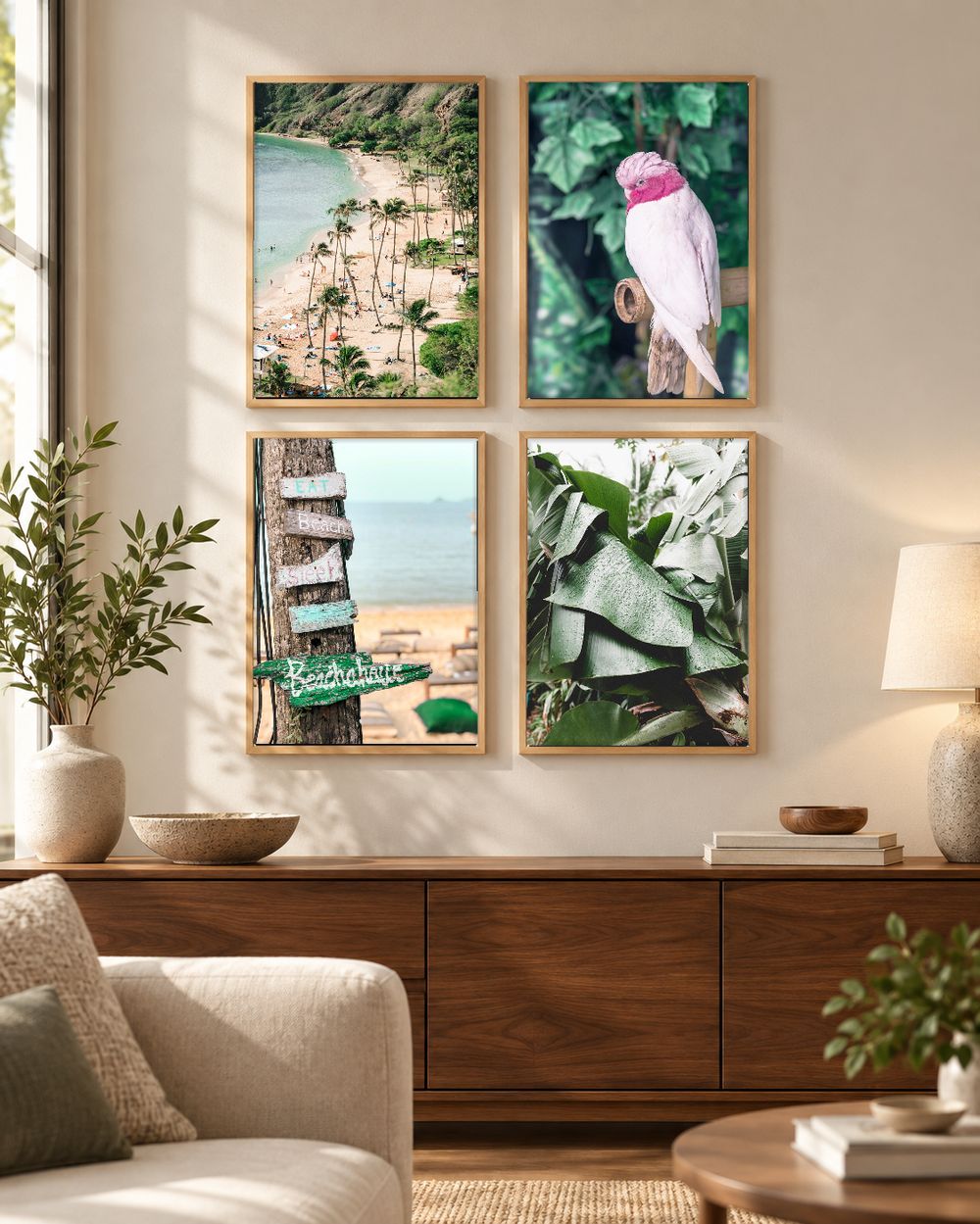 Set de 4 cuadros decorativos que combinan