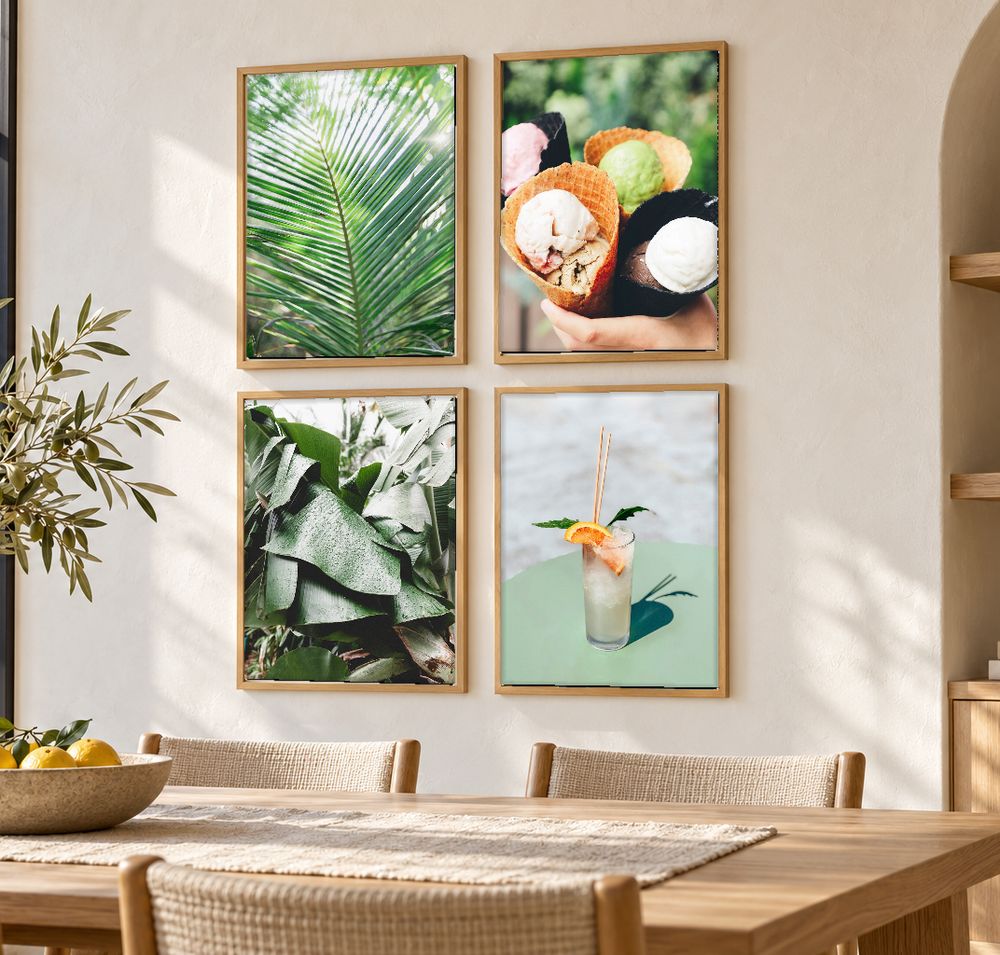 Set de 4 cuadros decorativos que combinan