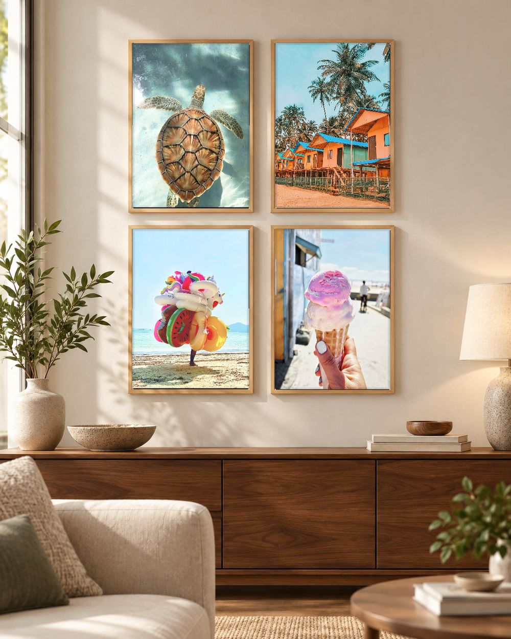 Set de 4 cuadros decorativos que combinan