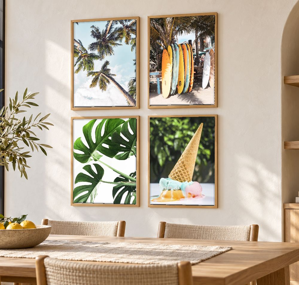Set de 4 cuadros decorativos que combinan