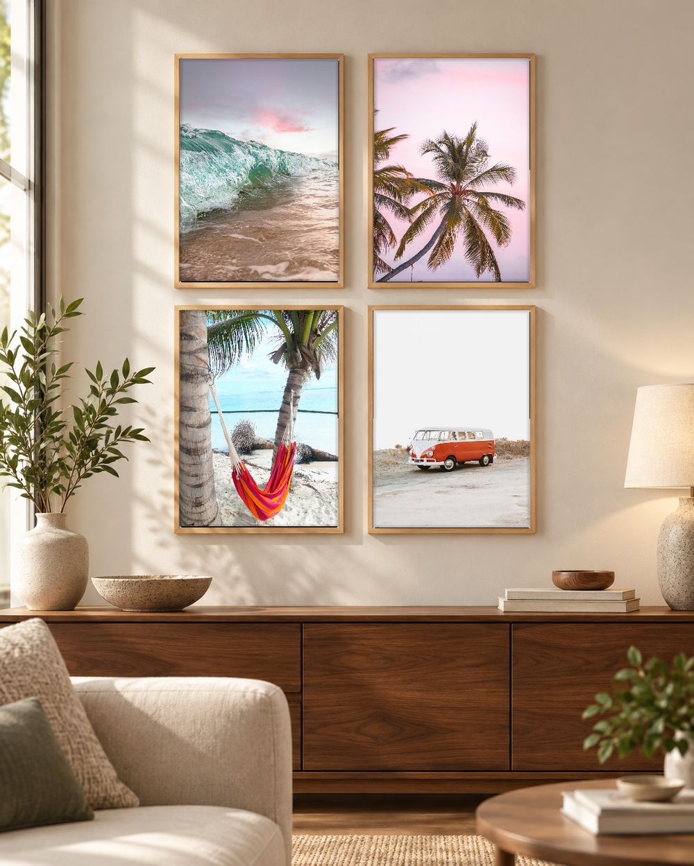 Set de 4 cuadros decorativos que combinan
