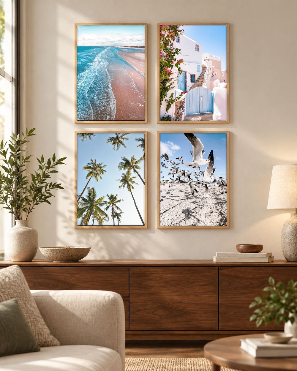Set de 4 cuadros decorativos que combinan