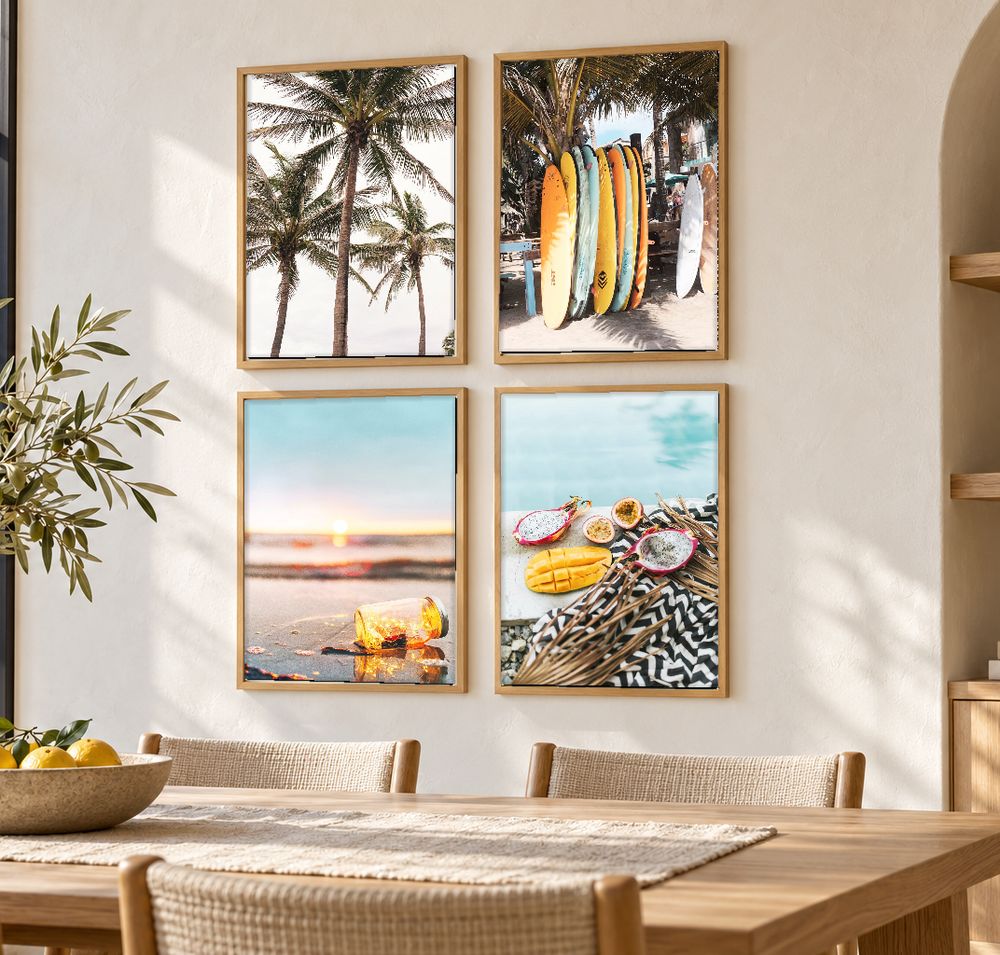 Set de 4 cuadros decorativos que combinan