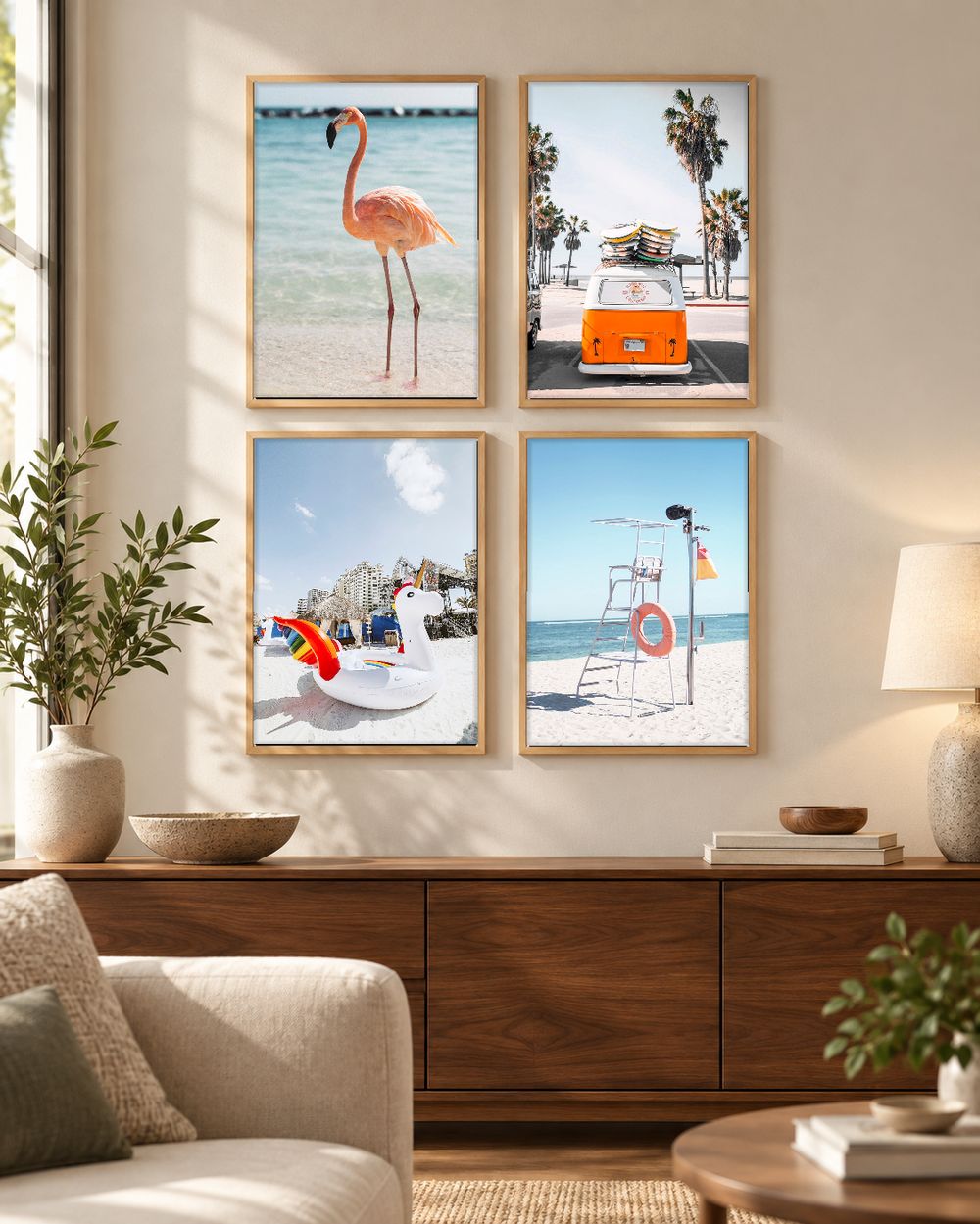 Set de 4 cuadros decorativos que combinan