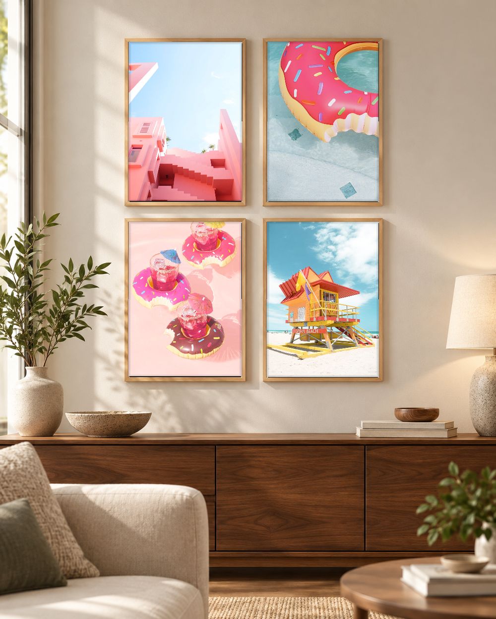 Set de 4 cuadros decorativos que combinan