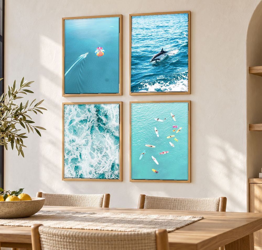 Set de 4 cuadros decorativos que combinan