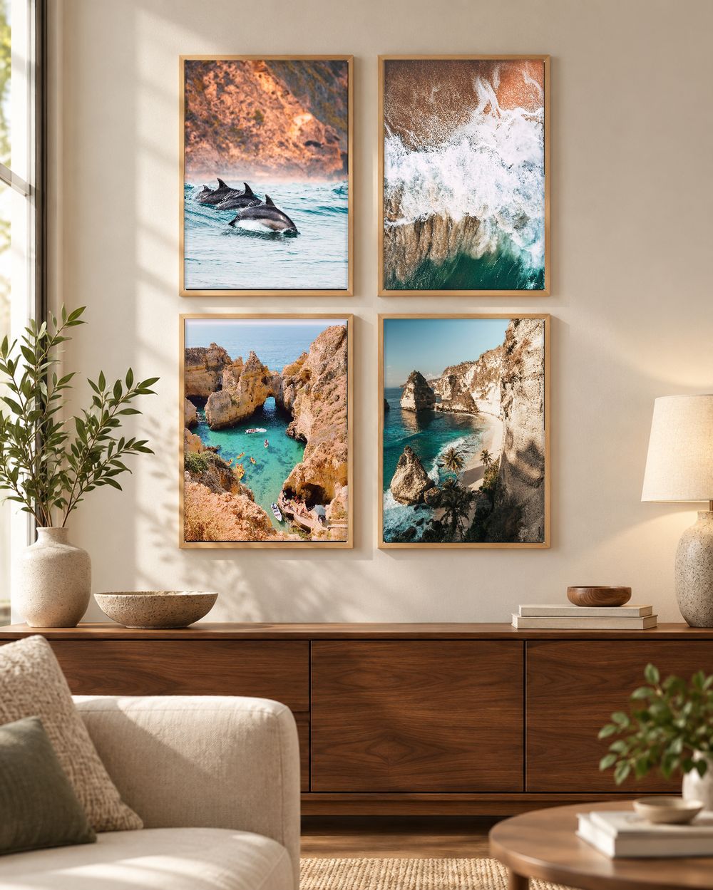 Set de 4 cuadros decorativos que combinan