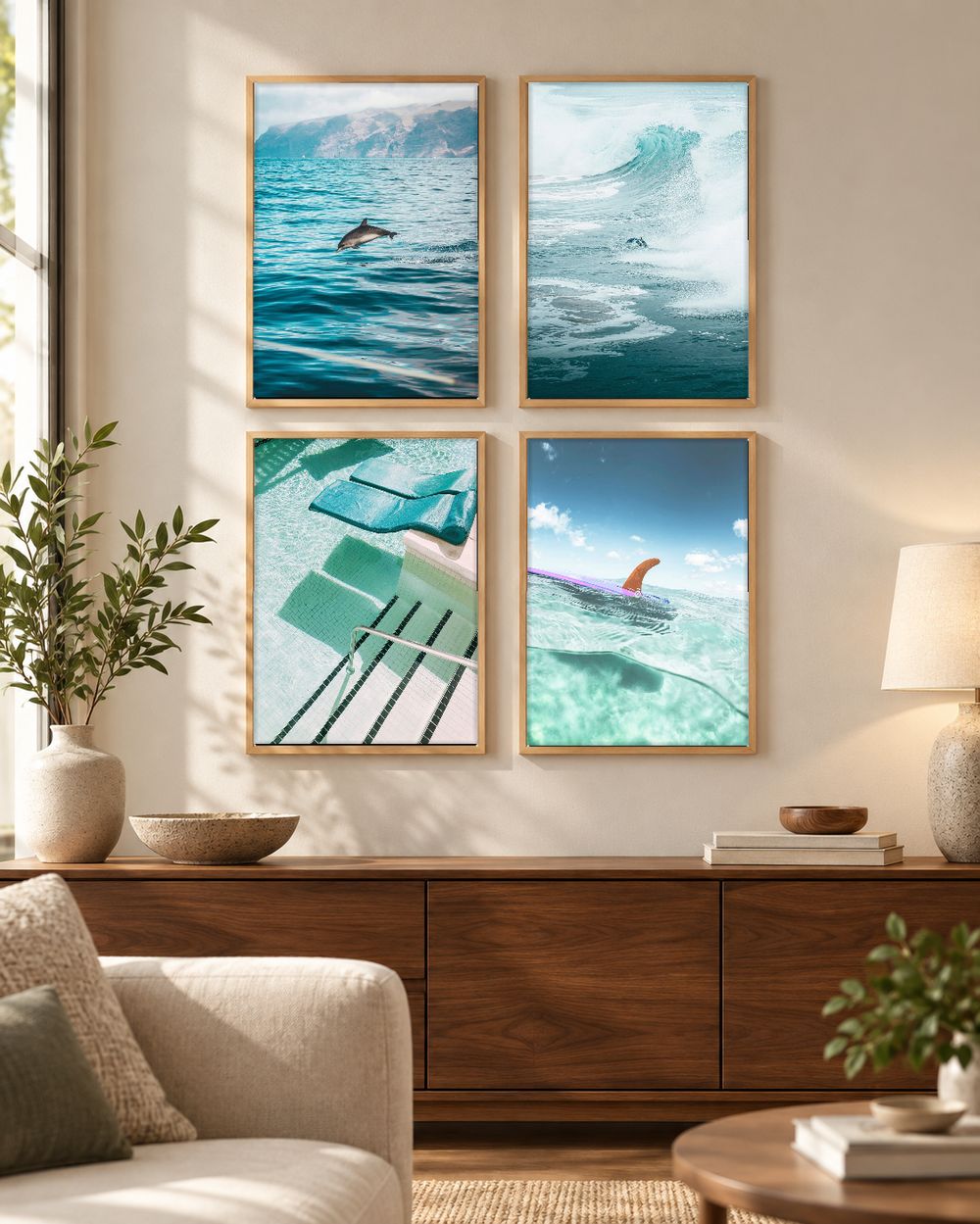 Set de 4 cuadros decorativos que combinan