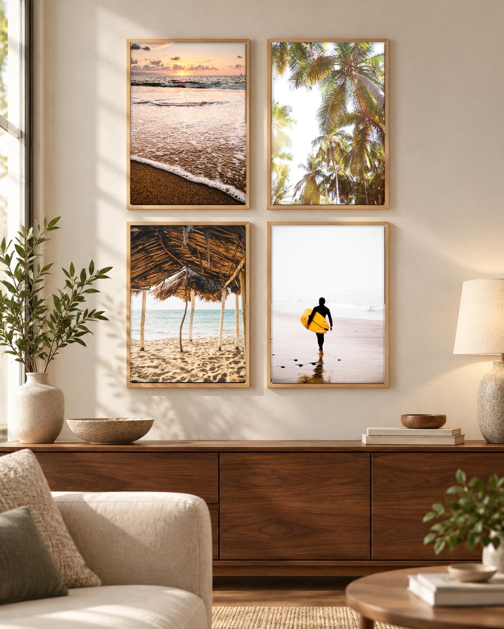 Set de 4 cuadros decorativos que combinan