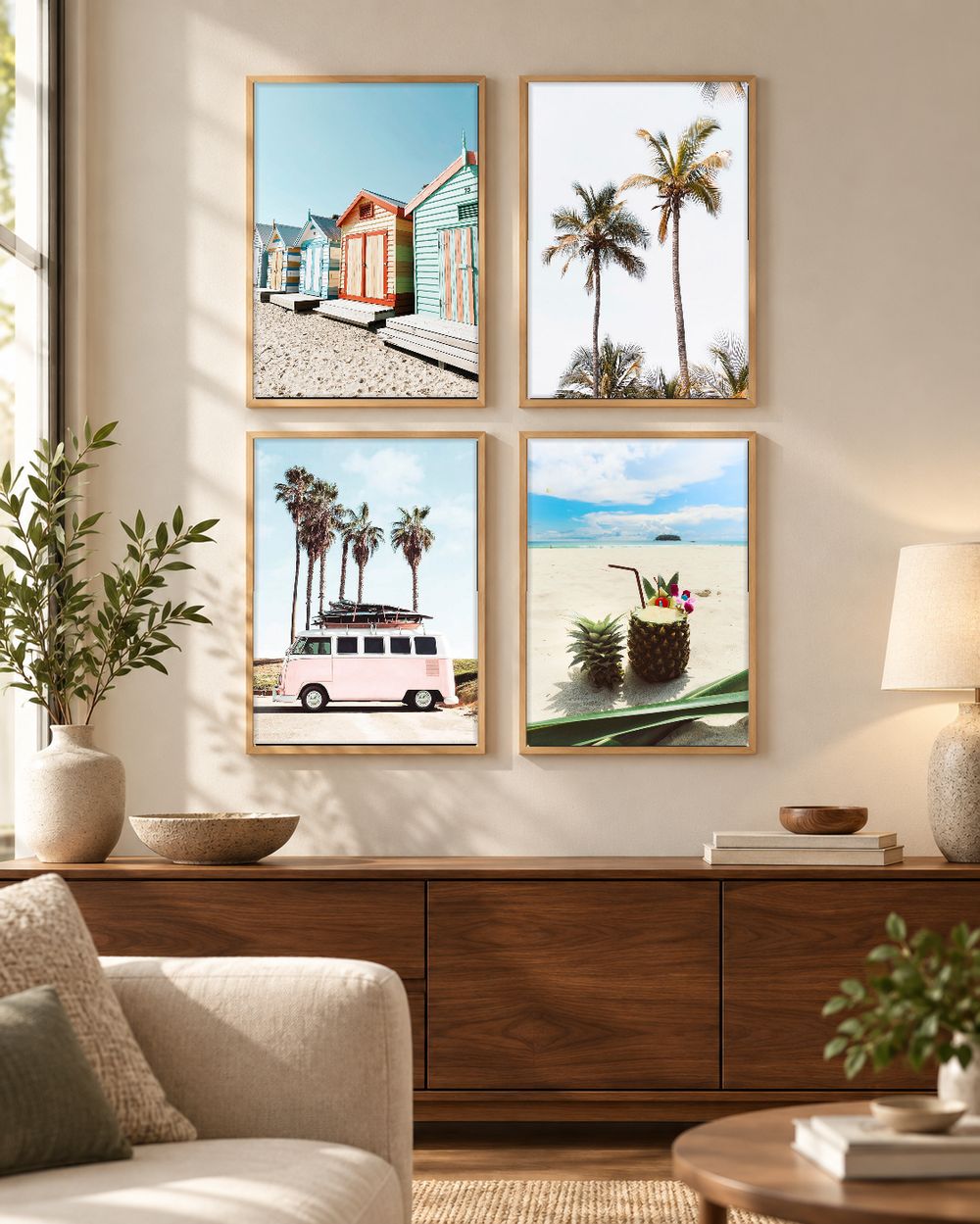Set de 4 cuadros decorativos que combinan