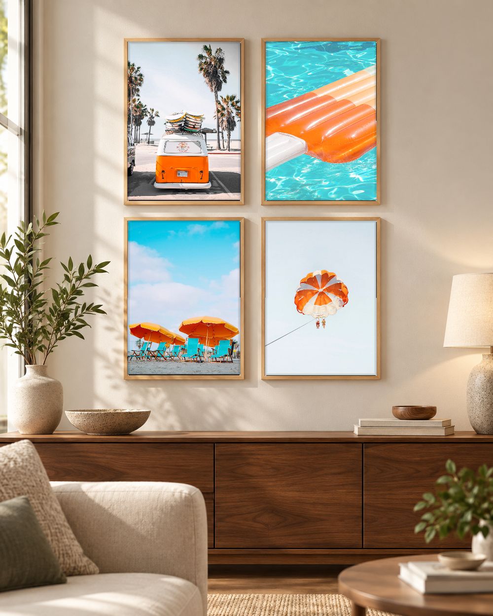 Set de 4 cuadros decorativos que combinan