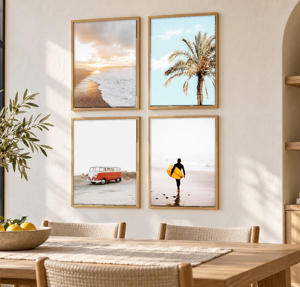 Set de 4 cuadros decorativos que combinan