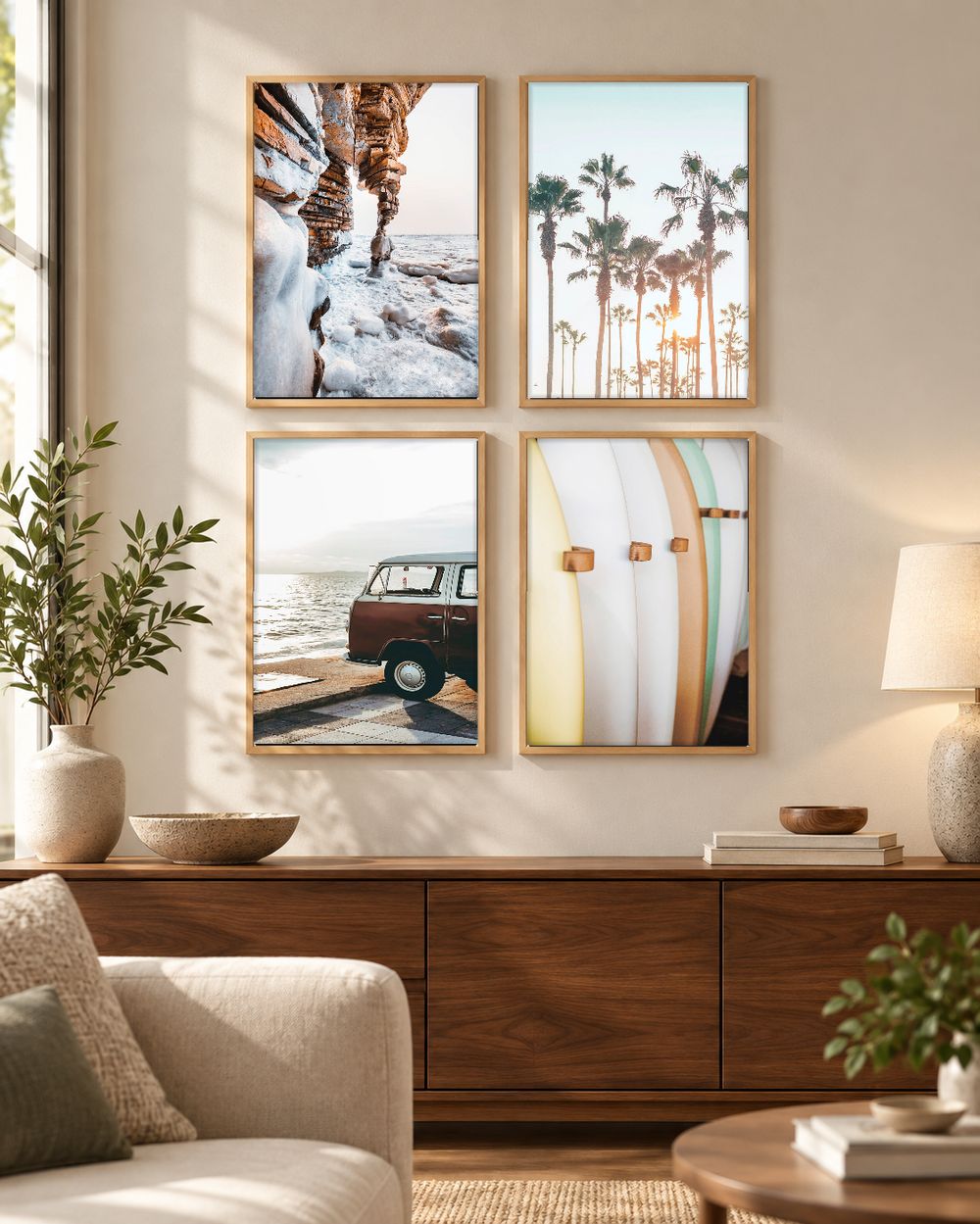 Set de 4 cuadros decorativos que combinan