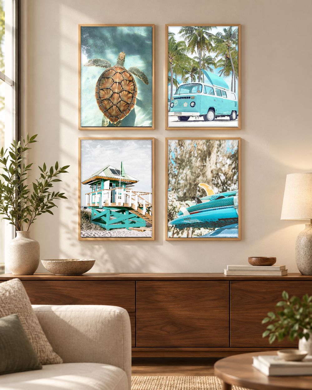 Set de 4 cuadros decorativos que combinan