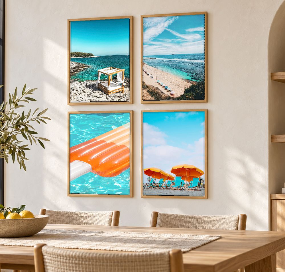 Set de 4 cuadros decorativos que combinan
